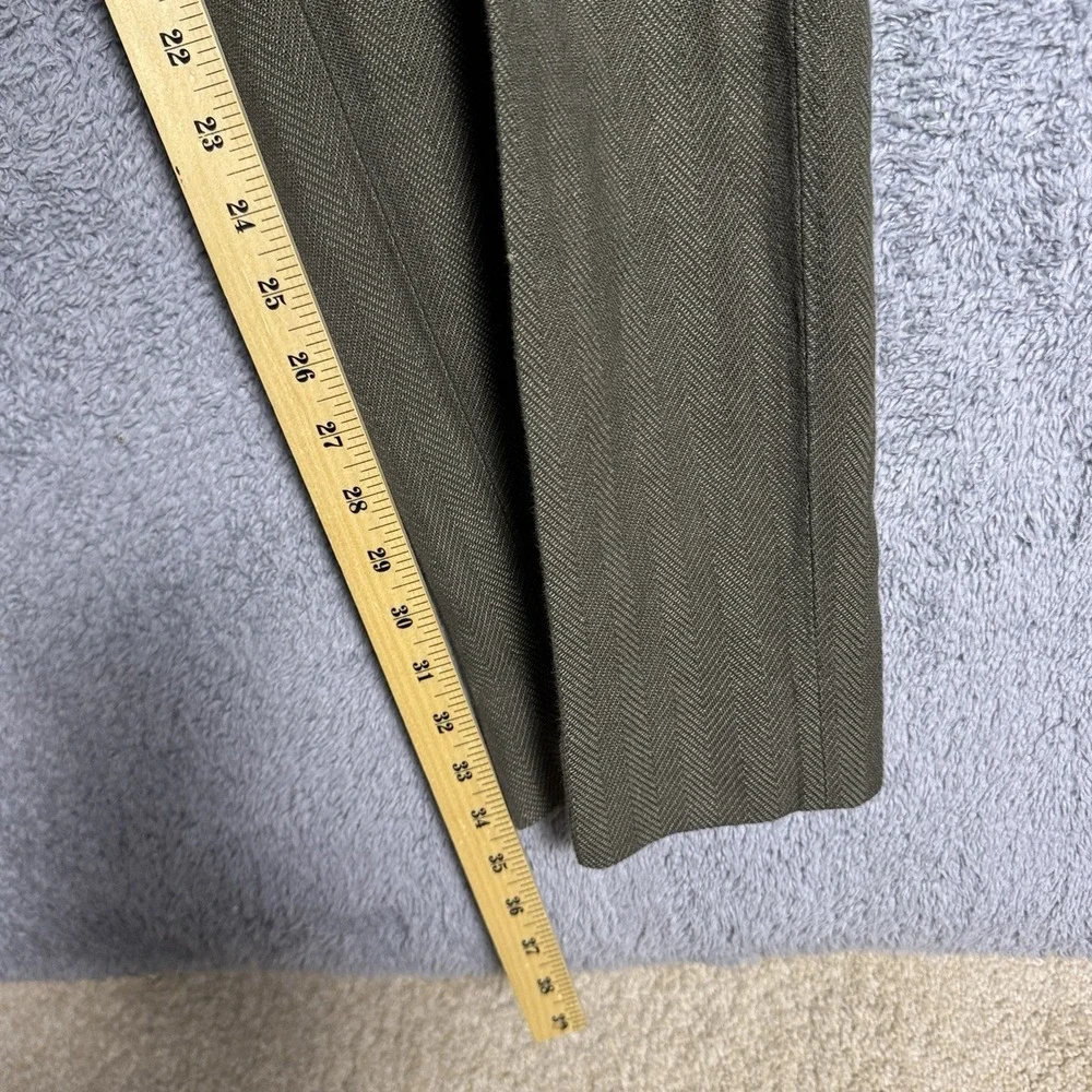 Banana Republic Wide Leg Linen Blend Pant Women 32x34 High Rise Herringbone $120